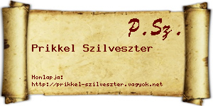 Prikkel Szilveszter névjegykártya